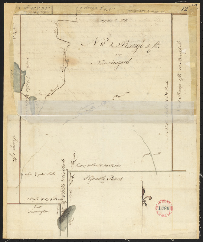 Plan of New Vineyard, ME, surveyor's name not given, dated 1796