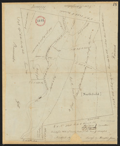 Plan of Northfield surveyed by Xenophon Janes,dated May 1795.