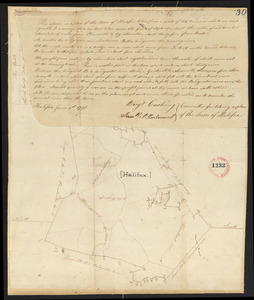 Plan of Halifax, surveyor's name not given, dated June 1, 1795.