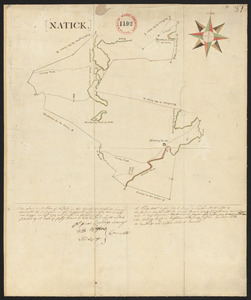 Plan of Natick surveyed by Isaac Coolidge, dated February, 1795.