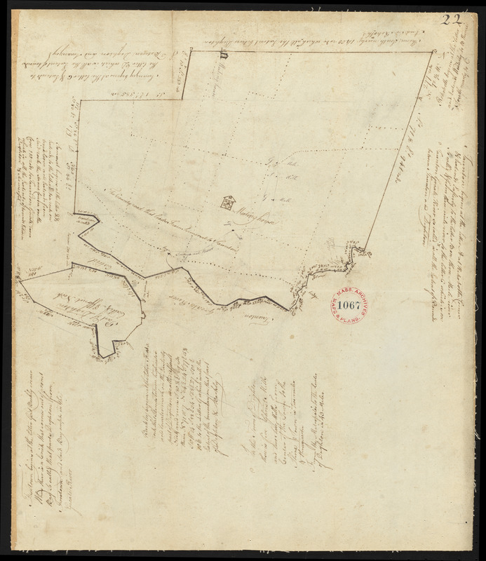 Plan of Dighton, surveyor's name not given, dated 1794.