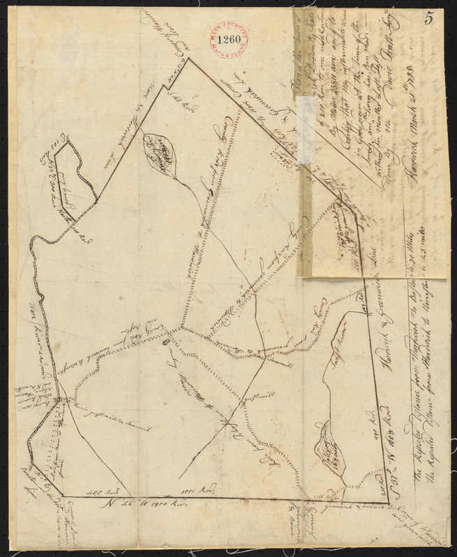 Plan of Hardwick, made by David Pratt, dated March 21, 1795.