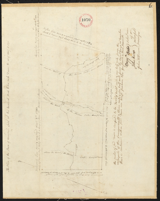 Plan of Mansfield made by John Williams, dated May 26, 1795.