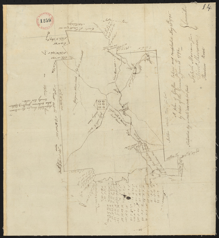 Plan of Grafton, surveyor's name not given, dated May 20, 1795.