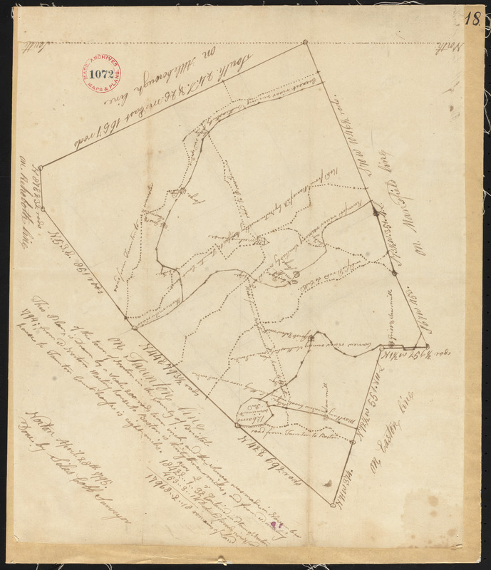 Plan of Norton surveyed by Silas Cobb, dated November, 1794.