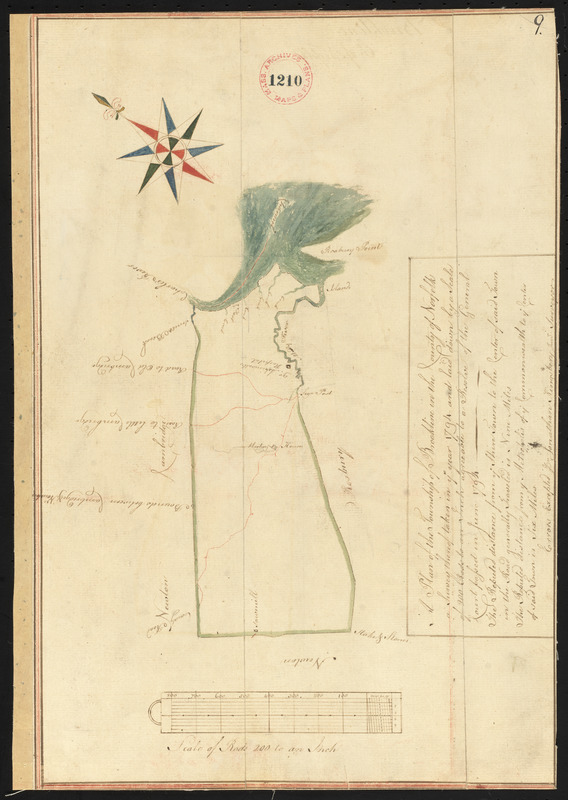 Plan of Brookline surveyed by Jonathan Kingsbury, dated 1794.