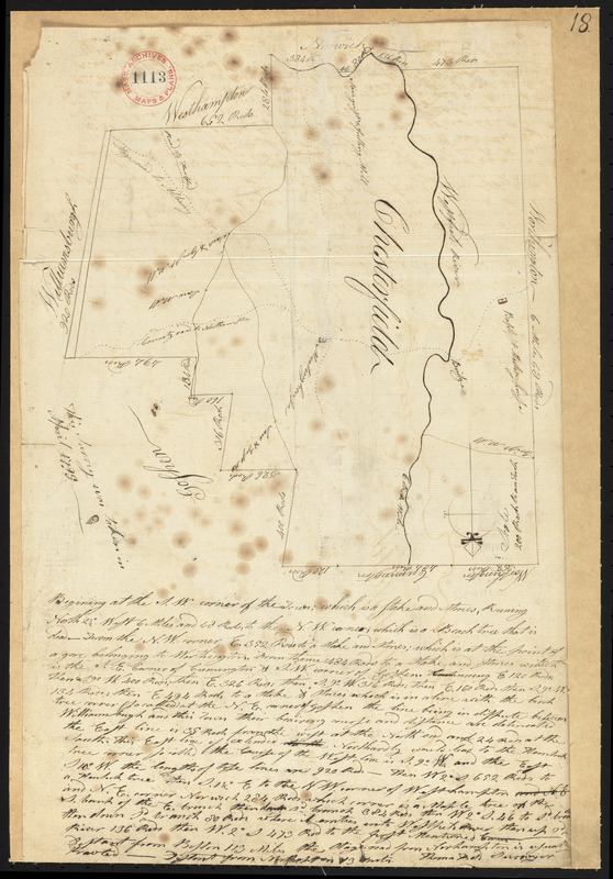 Plan of Chesterfield, surveyor's name not given, dated April, 1795.