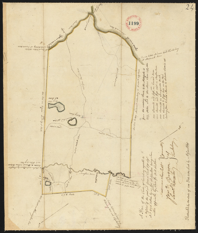 Plan of Tewksbury surveyed by Moses Abbott, dated 1794-5.