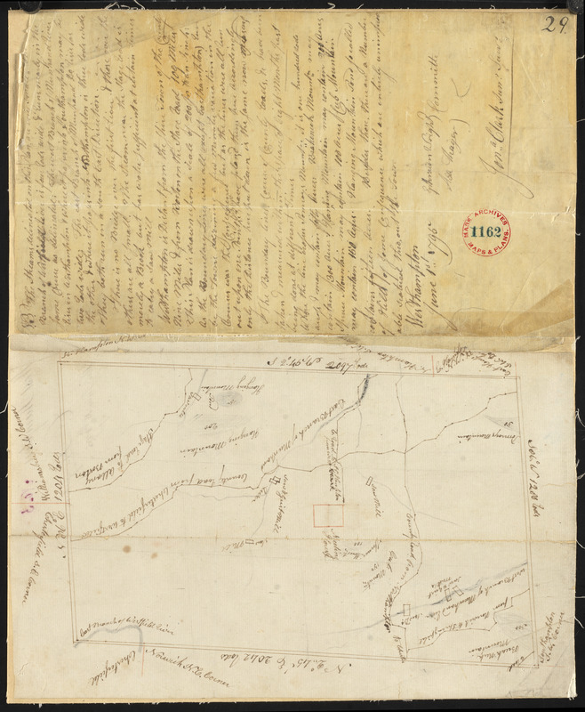 Plan of Westhampton surveyed by Jonathan Clark, dated June 1, 1795.