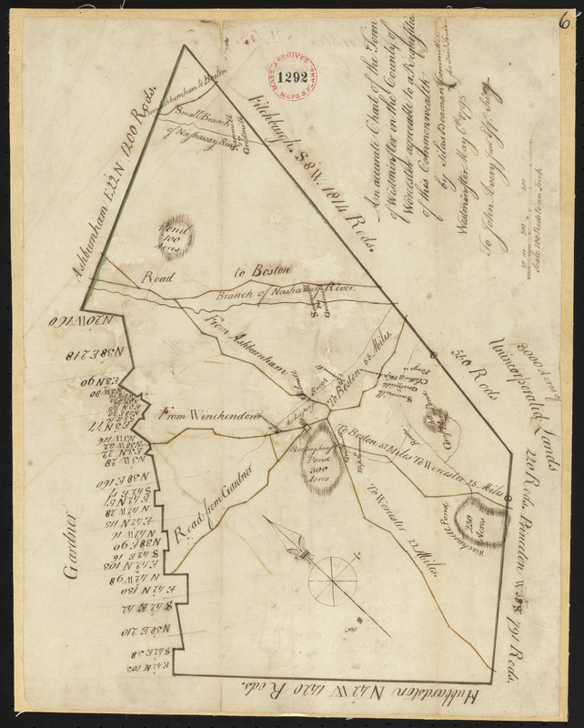Plan of Westminster, surveyor's name not given, dated May 6, 1795.