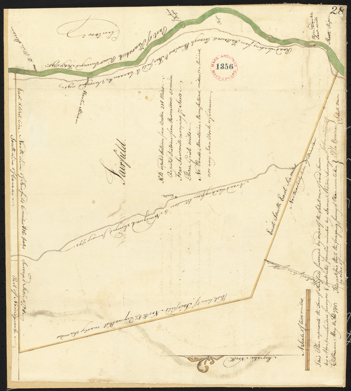 Plan of Fairfield, made by Abraham Sanders, dated May 11, 1795.