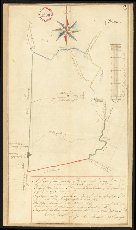 Plan of Weston surveyed by Jonathan Kingsbury, dated 1794-5.