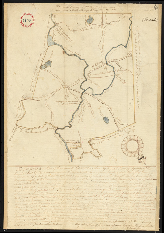 Plan of Concord, made by Ephraim Wood, dated 1794-5.