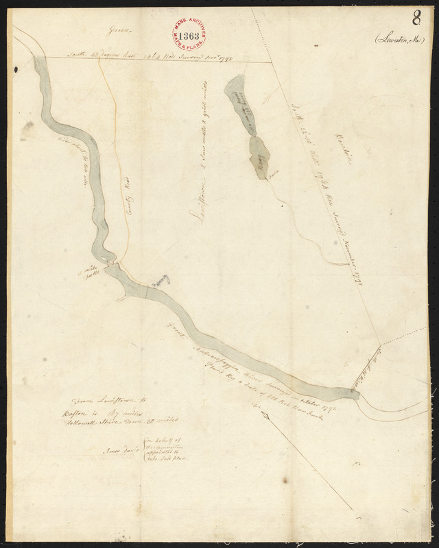 Plan of Lewiston, surveyor's name not given, dated November 1795 ...