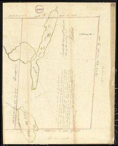 Plan of China (Harlem), Me, surveyor's name not given, dated December 9, 1795.