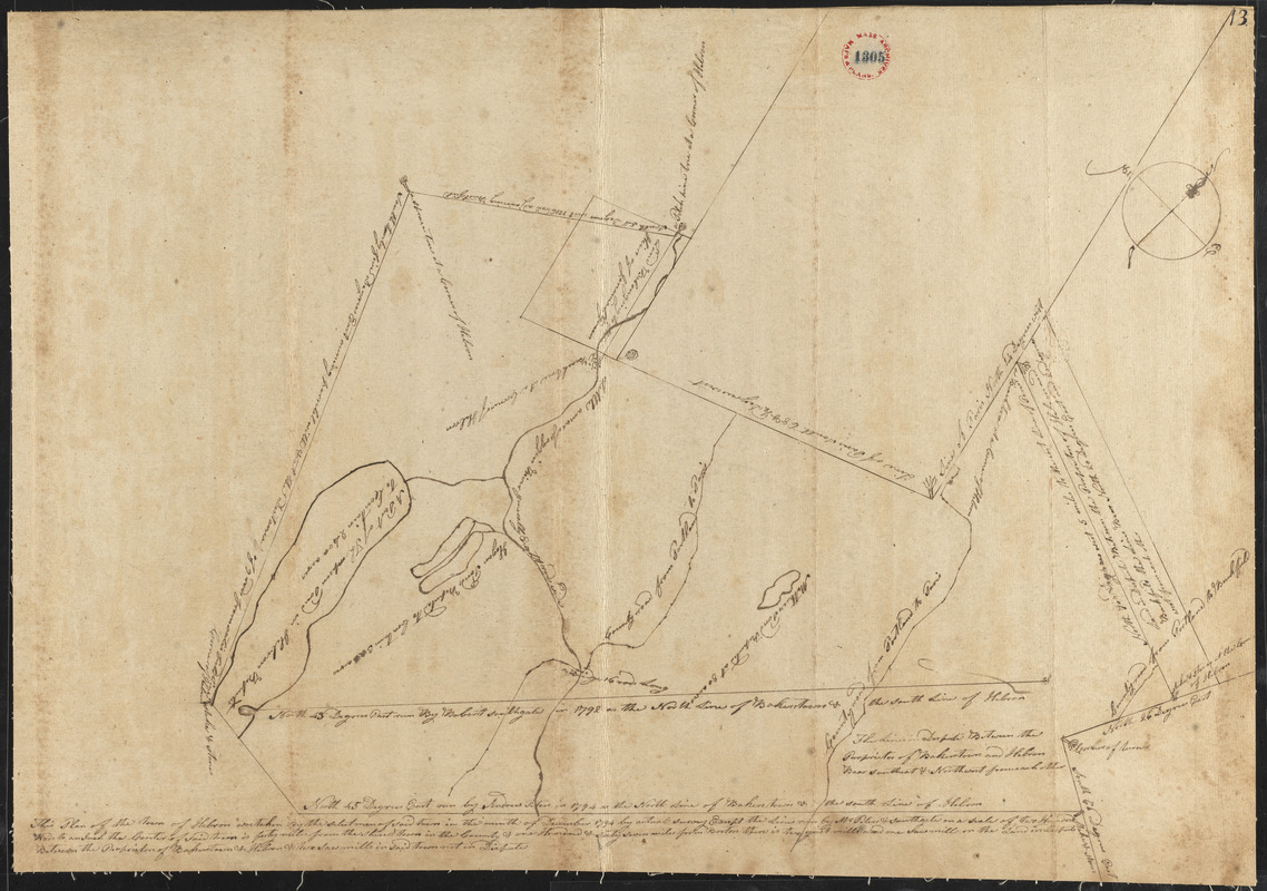 Plan of Hebron, surveyor's name not given, dated December 1794.