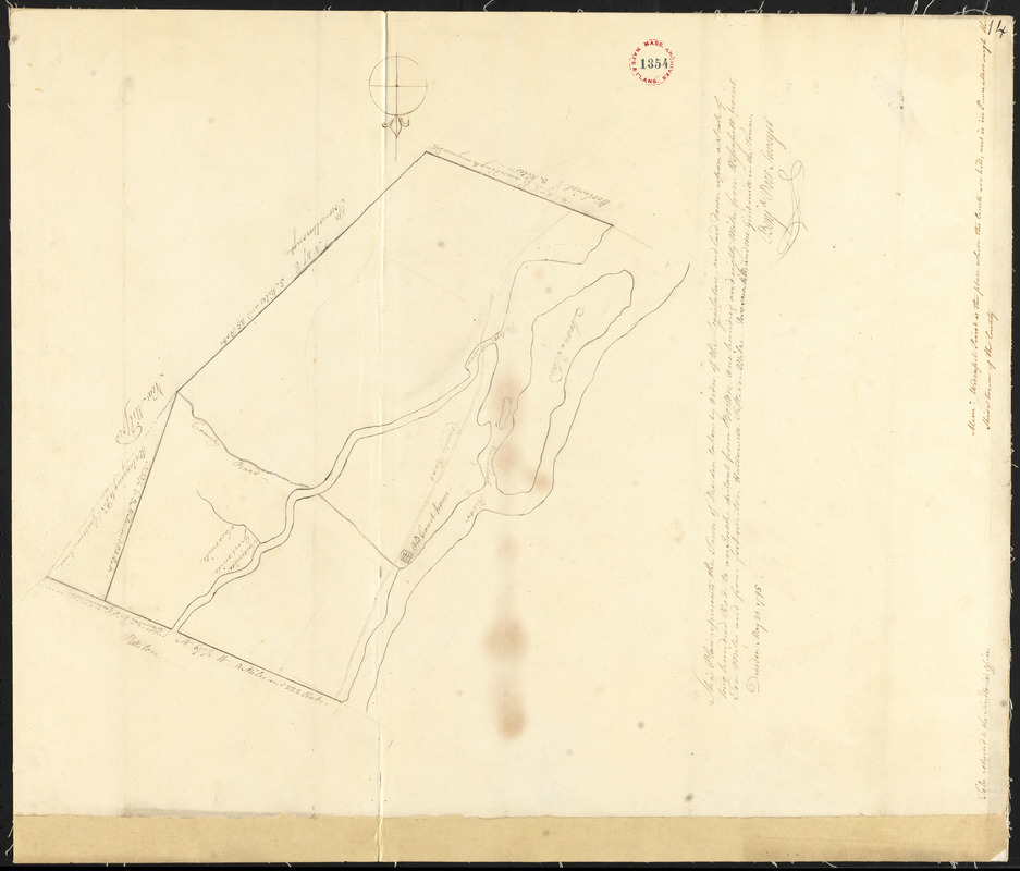 Plan of Dresden (West part of Pownalboro) surveyed by Benjamin Poor, dated May 21, 1795.