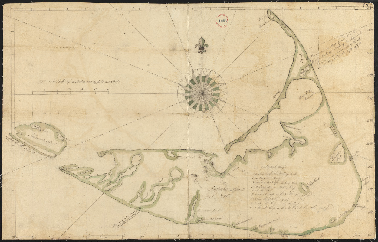 Plan of Nantucket, surveyor's name not given, dated May 1, 1795.