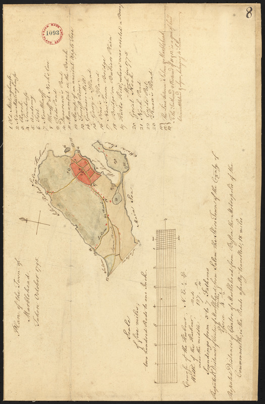 Plan of Marblehead made by Alfred Ingalls, dated October 1795.