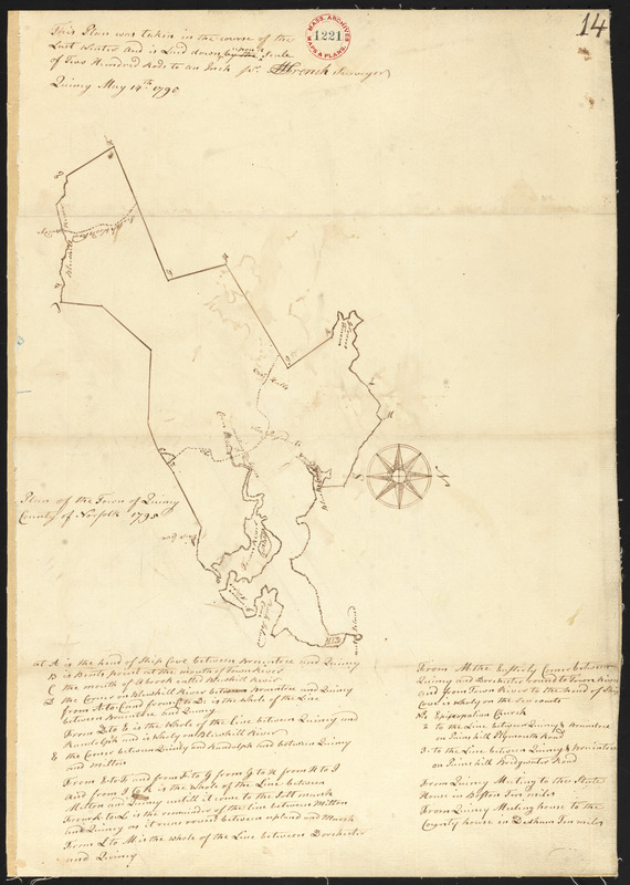 Plan of Quincy surveyed by W French, dated 1794-5.