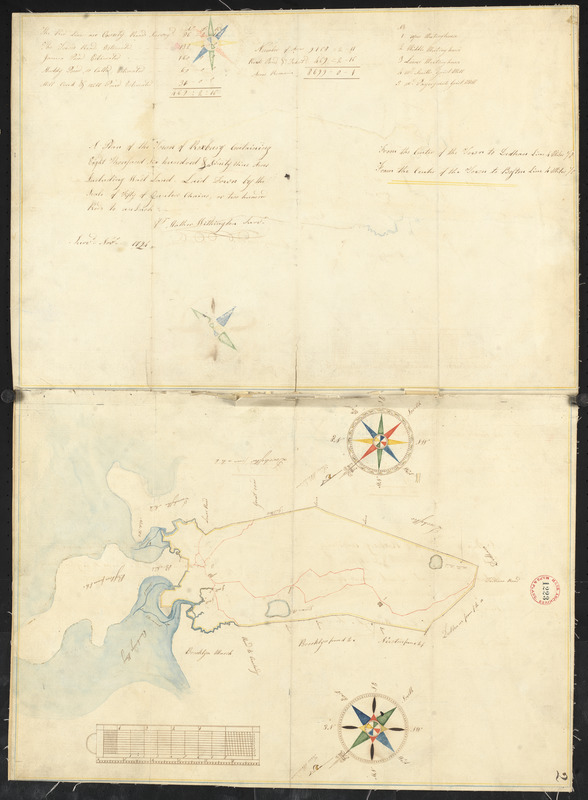 Plan of Roxbury, made by Mather Withington, dated November 1794.