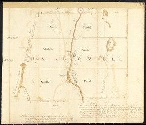 Plan of Hallowell surveyed by Ephraim Ballard and Sylvester Moore, dated March, 1795.