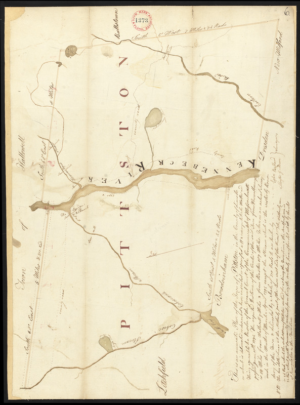 Plan of Gardiner and Pittston made by Ephraim Ballard and Sylvester Moore, dated April, 1795.