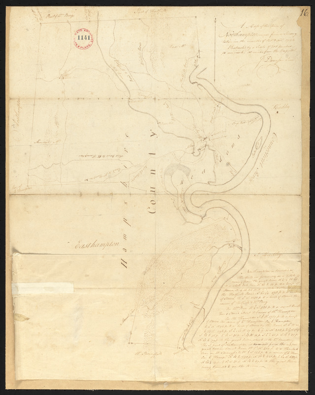 Plan of Northampton surveyed by J Denison, dated November, 1794.