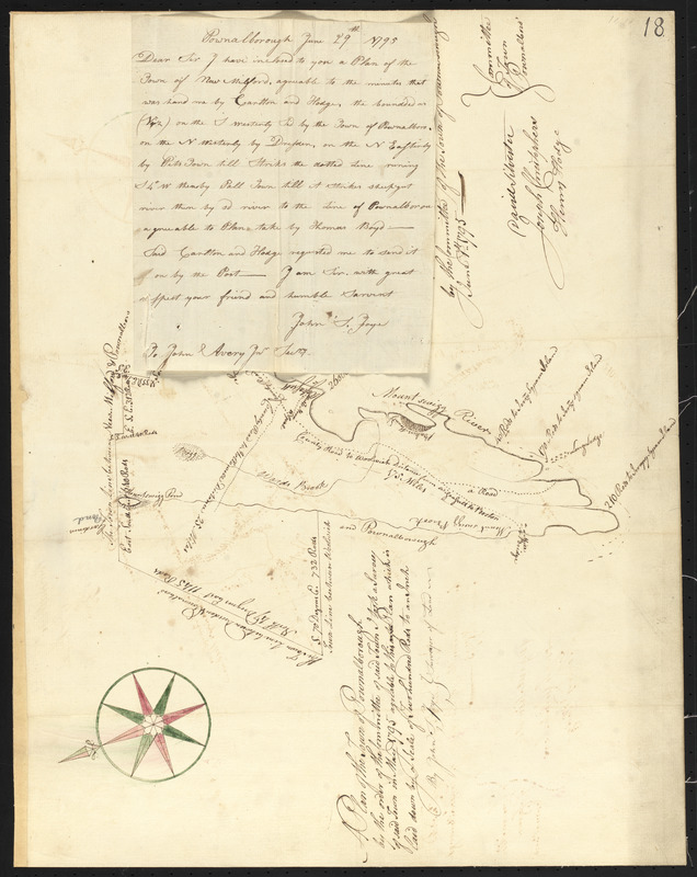 Plan of Pownalborough (Wiscasset, etc.) surveyed by John T Foye, dated May, 1795.