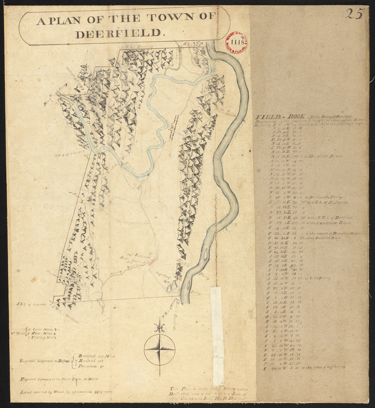 Plan of Deerfield surveyed by D. Hoit, Jr. dated December 1794.