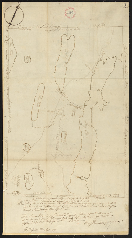 Plan of Bridgeton surveyed by Benjamin Kimball, Jr, dated May 21, 1795.