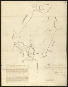 Plan of Dedham, made by Elijah Pond, dated 1795.