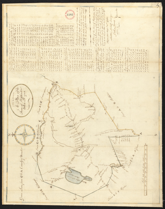 Plan of Hopkinton, made by Matthew Metcalf, dated 1794.