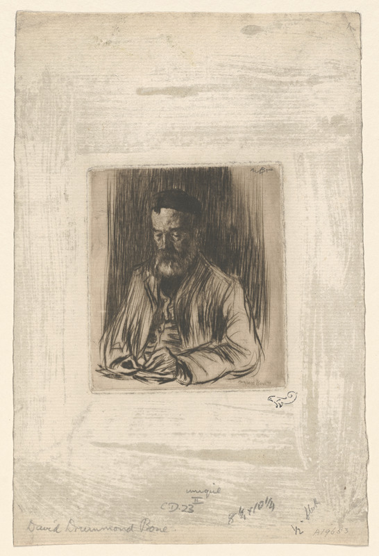 David Drummond Bone, looking to the left