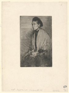 Mrs. Drummond in a shawl, to the left