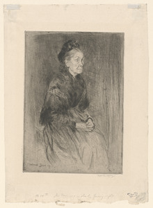 Mrs. Drummond in a shawl, to the right