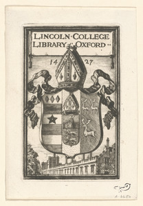 Bookplate of Lincoln College, Oxford