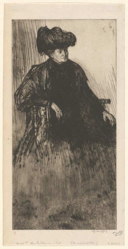 Mrs. Gutbier, in a hat