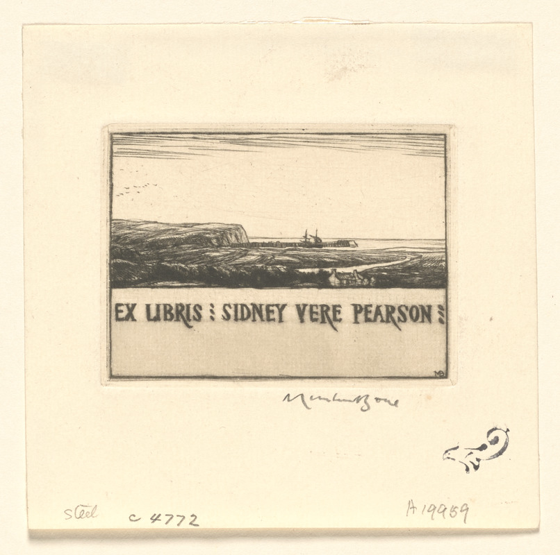 Bookplate of Dr. Sidney Vere Pearson