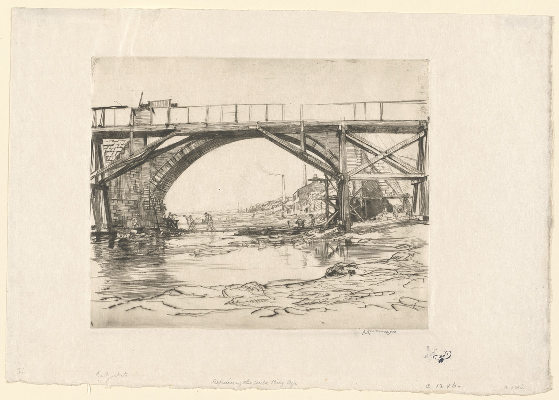 Repairing the Auld Brig, Ayr No. 1