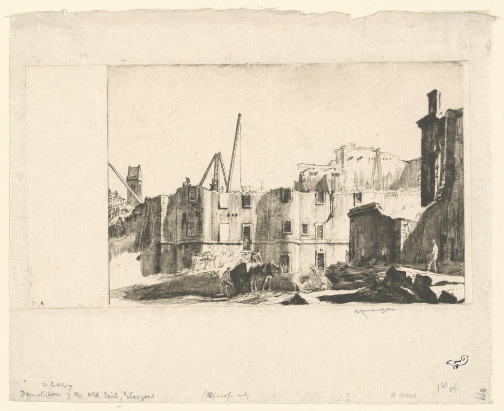 Demolition of the old court house, Glasgow