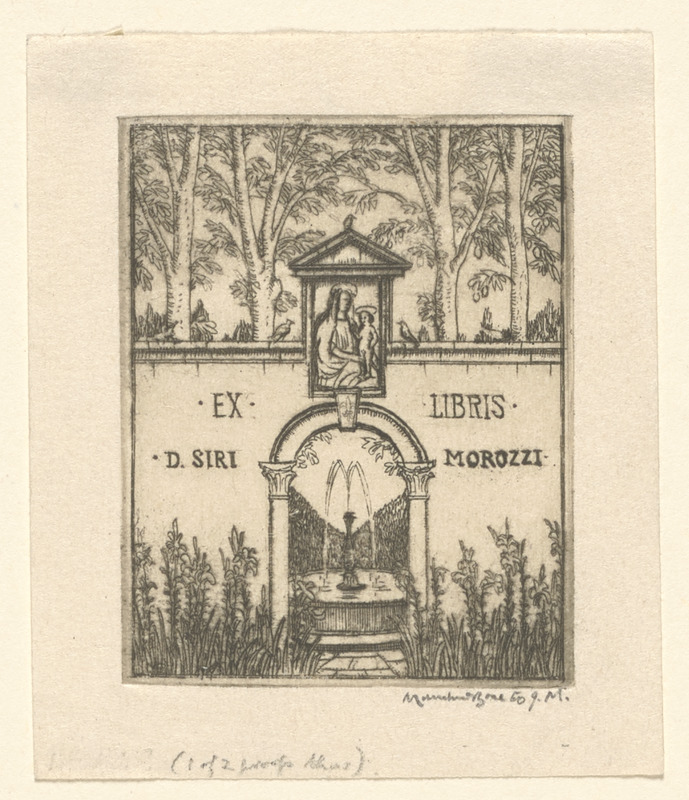 Book-plate of Don Siro Morozzi