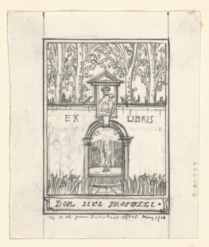 Book-plate of Don Siro Morozzi