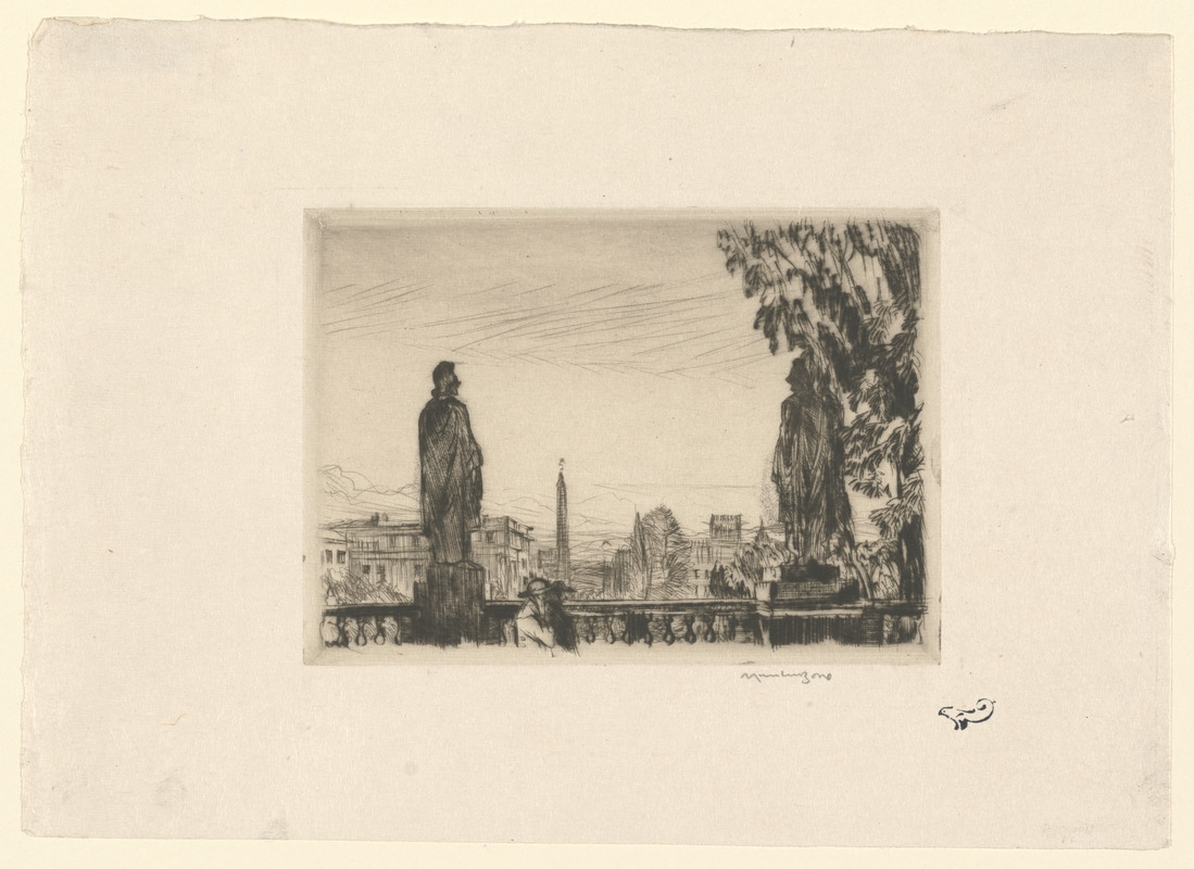 Sunset, from the Pincio, Rome