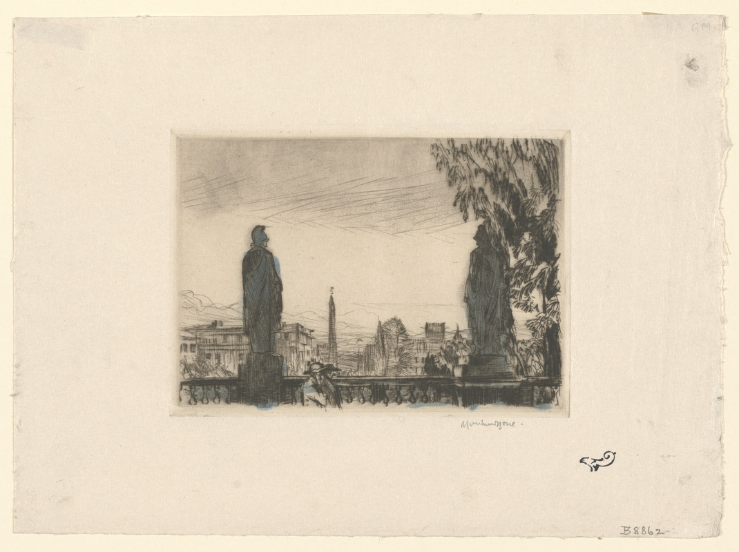 Sunset, from the Pincio, Rome