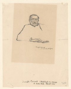 Joseph Conrad, sketched on voyage to New York