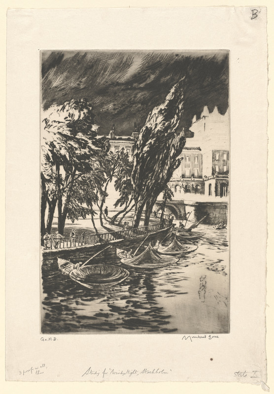 Study for "Windy Night, Stockholm"