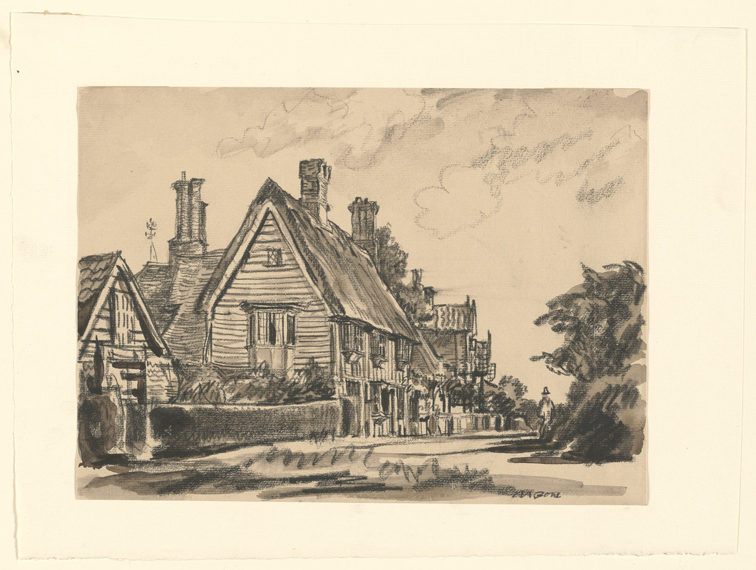 Old houses, Blythburgh, Suffolk, 1930