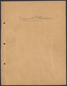 Sacco-Vanzetti Case Records, 1920-1928. Transcripts. Stenographic Record: Continuation of Mr. Moore's argument on motion for new trial, November 5, 1921. Box 34, Folder 6, Harvard Law School Library, Historical & Special Collections