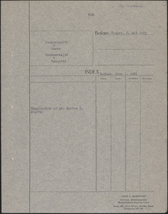 Examination of Mr. Walter H. Ripley